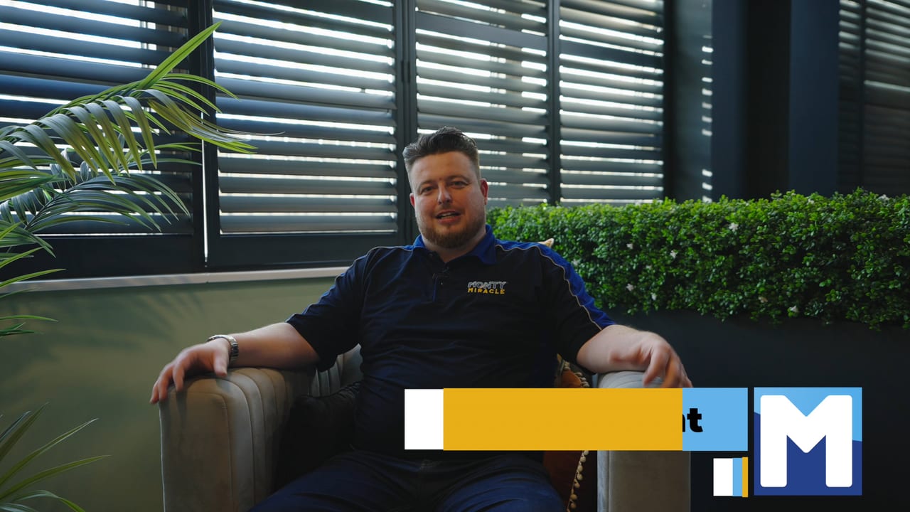 Peter of Monty Miracle in his video testimonial for 21 Degrees Digital.