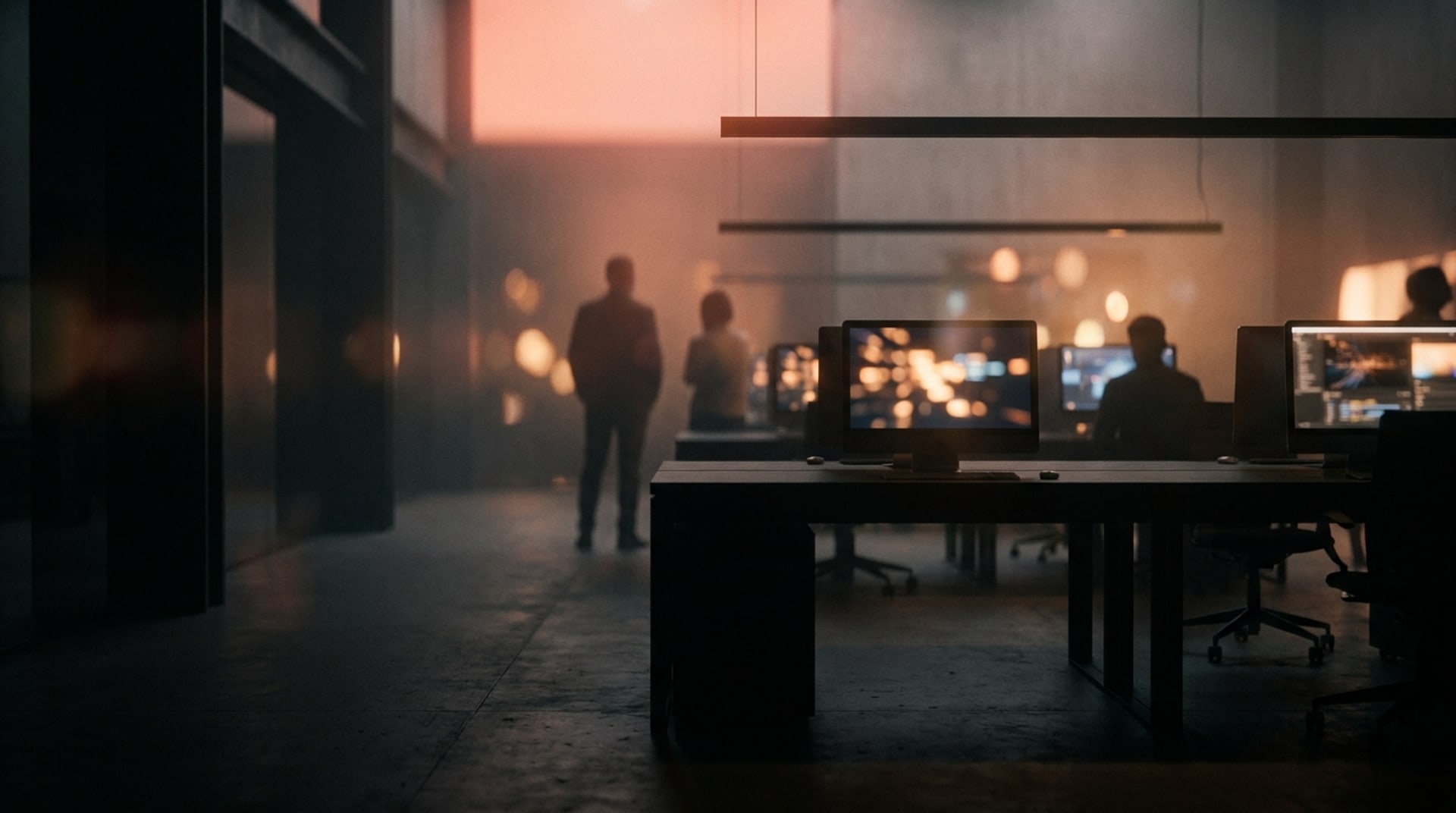 A dark-cinematic 21 Degrees studio scene representing a body of proven work.