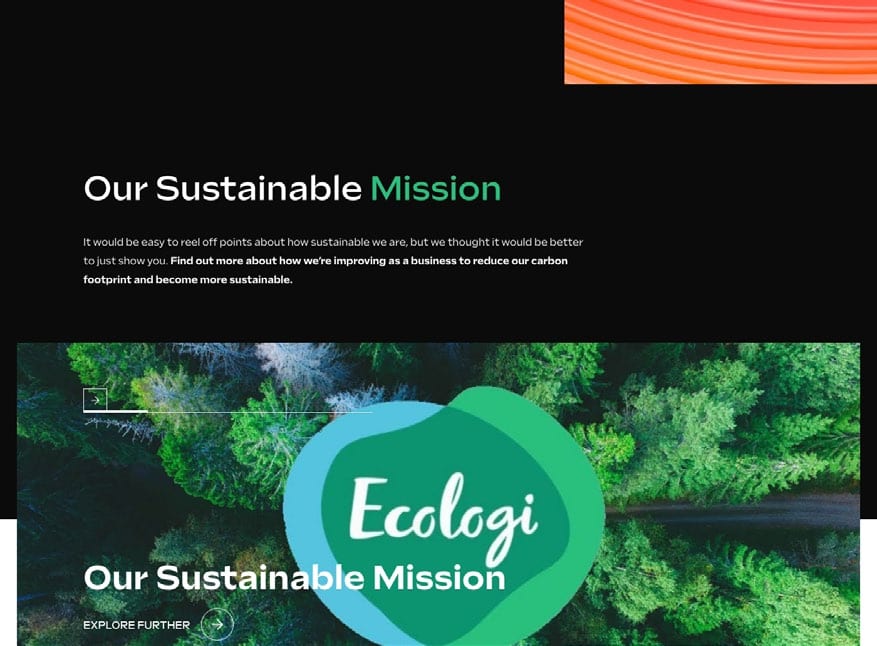 Dennison Group sustainable mission page.