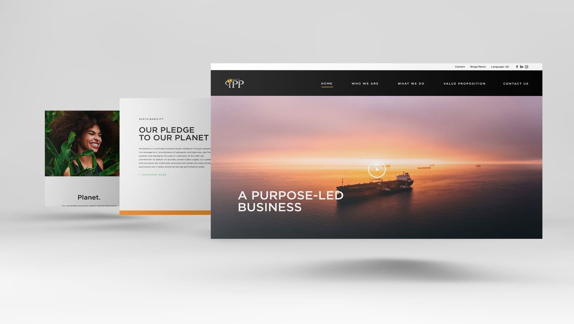 IPP website, A Purpose-Led Business, our pledge to our planet.