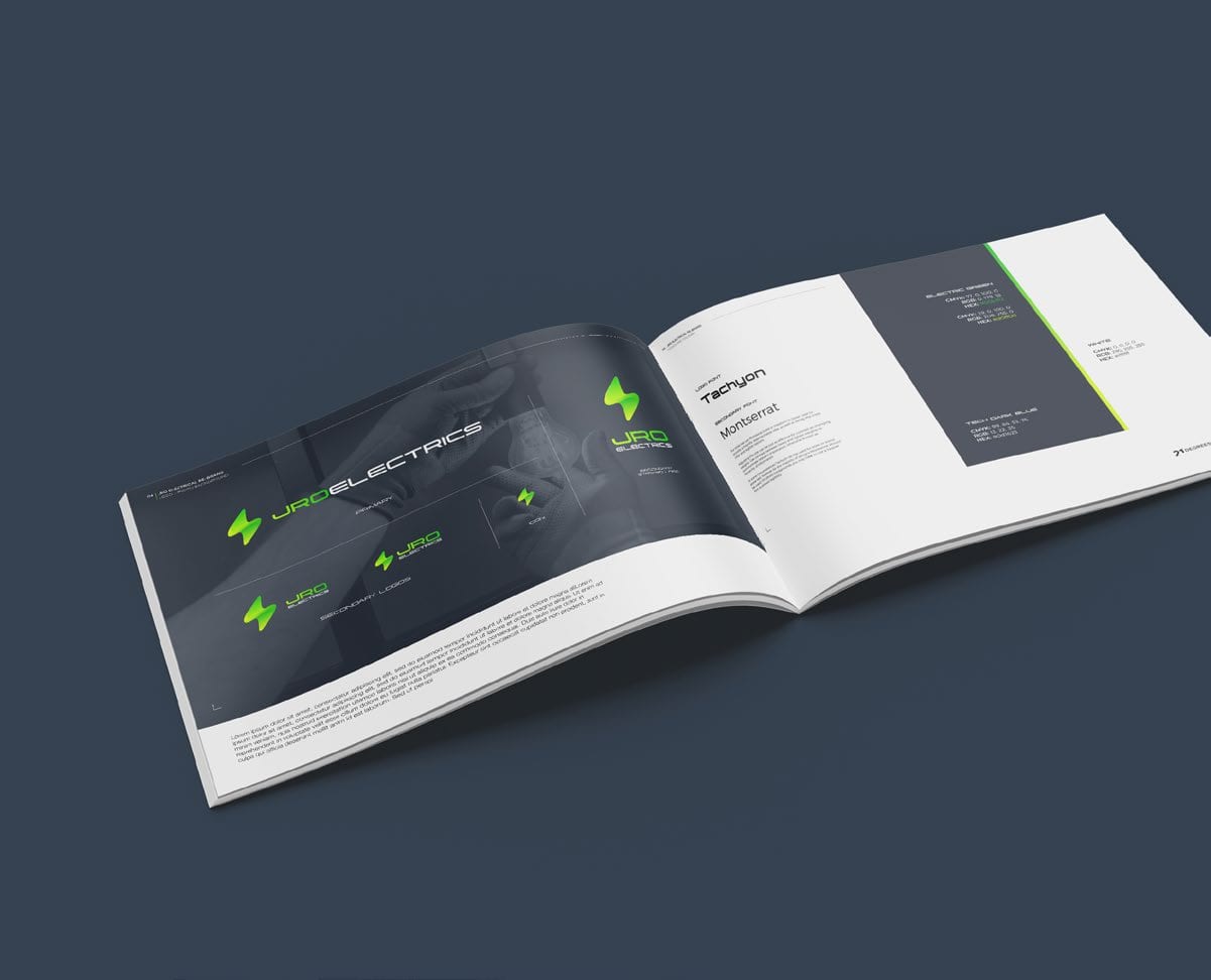 JRO Electrics brochure open on a spread.