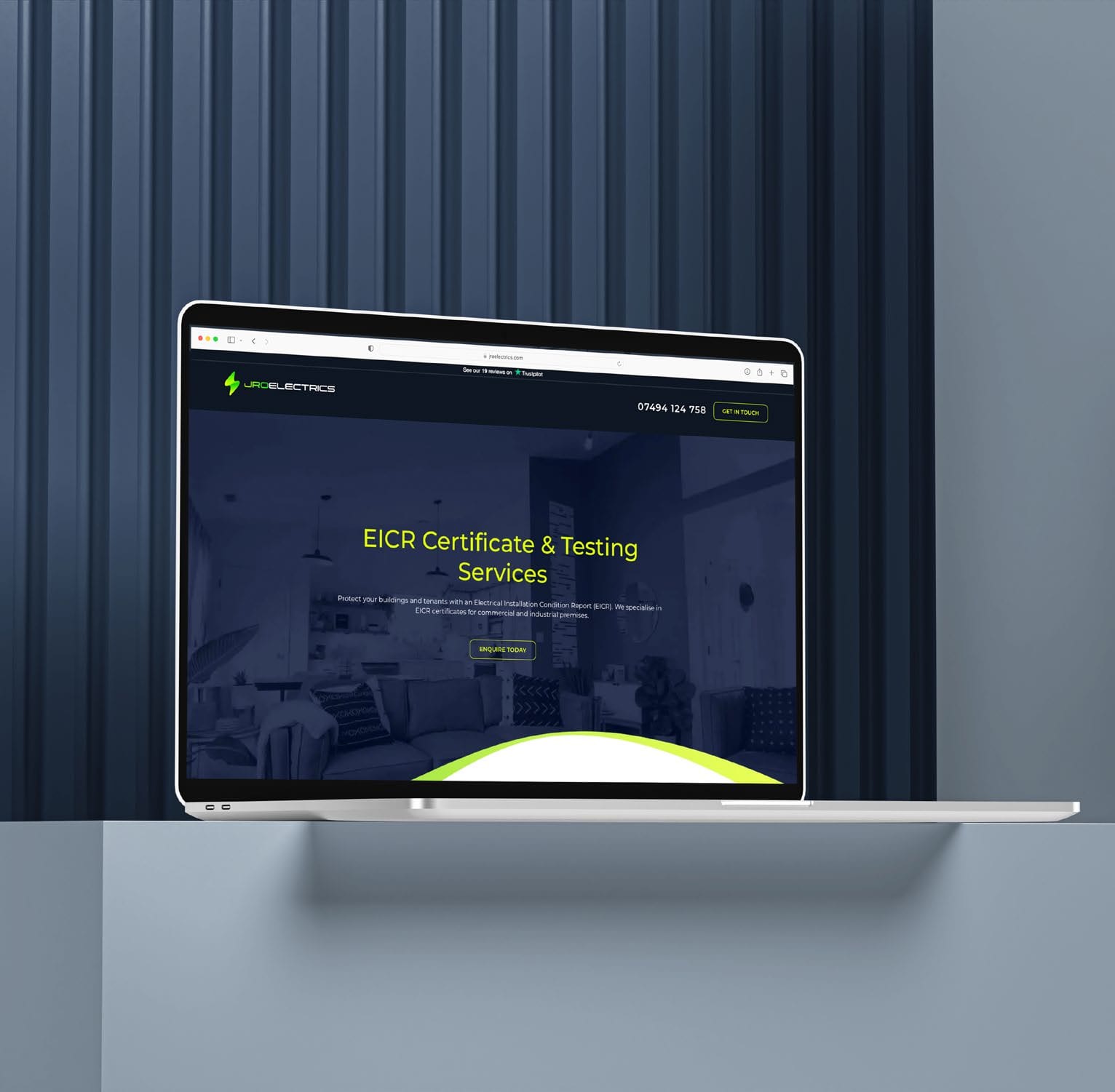 JRO Electrics website on a laptop.