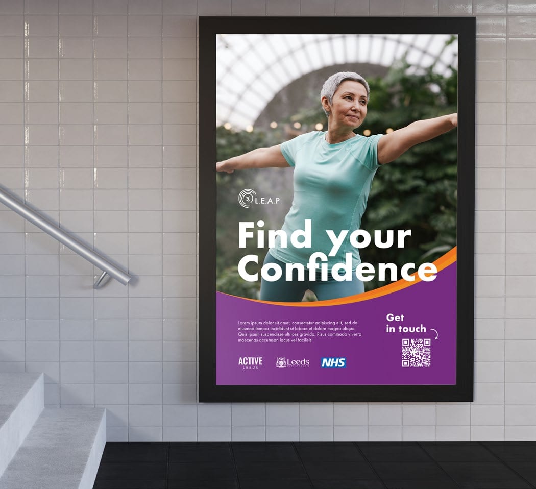 LEAP out-of-home advert, Find your Confidence.