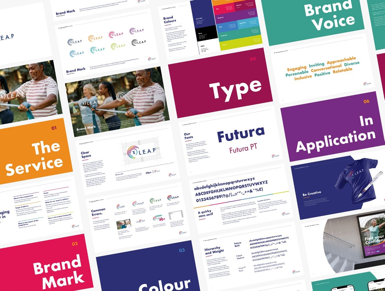 LEAP brand elements and marks.