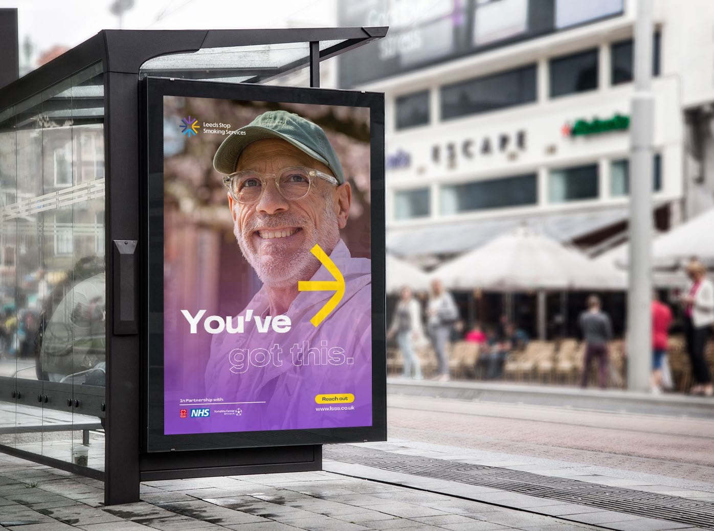 Leeds Stop Smoking Service billboard, You've Got This.