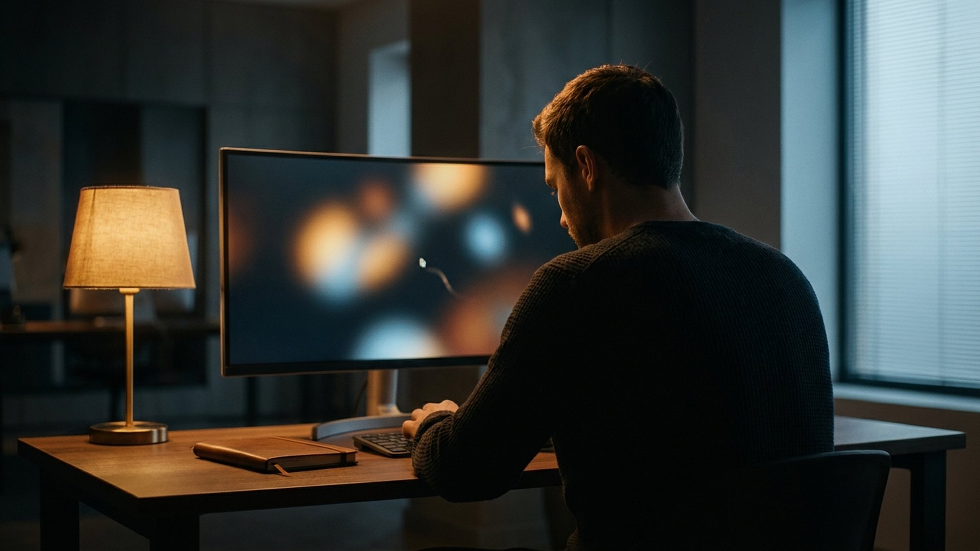 An analyst mapping competitor positions on screen.