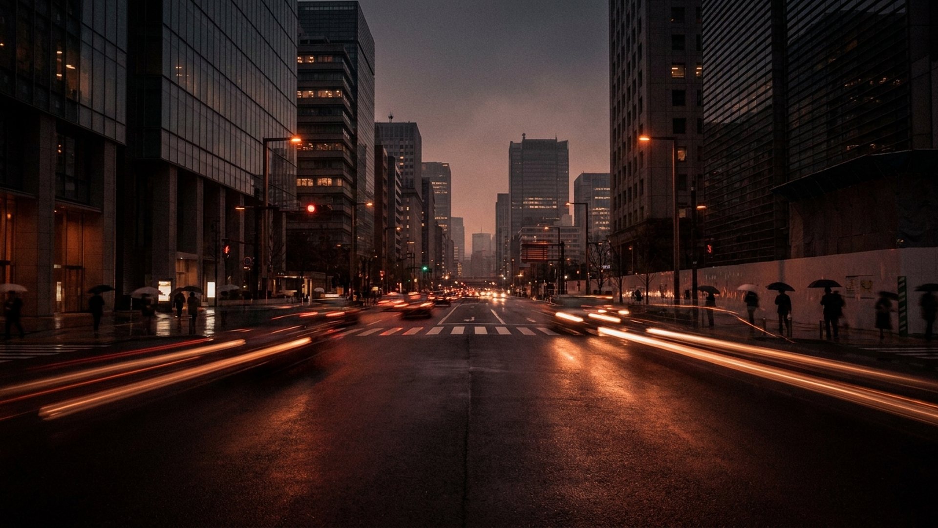 Warm city lights at dusk, 21 Degrees ecommerce marketing.