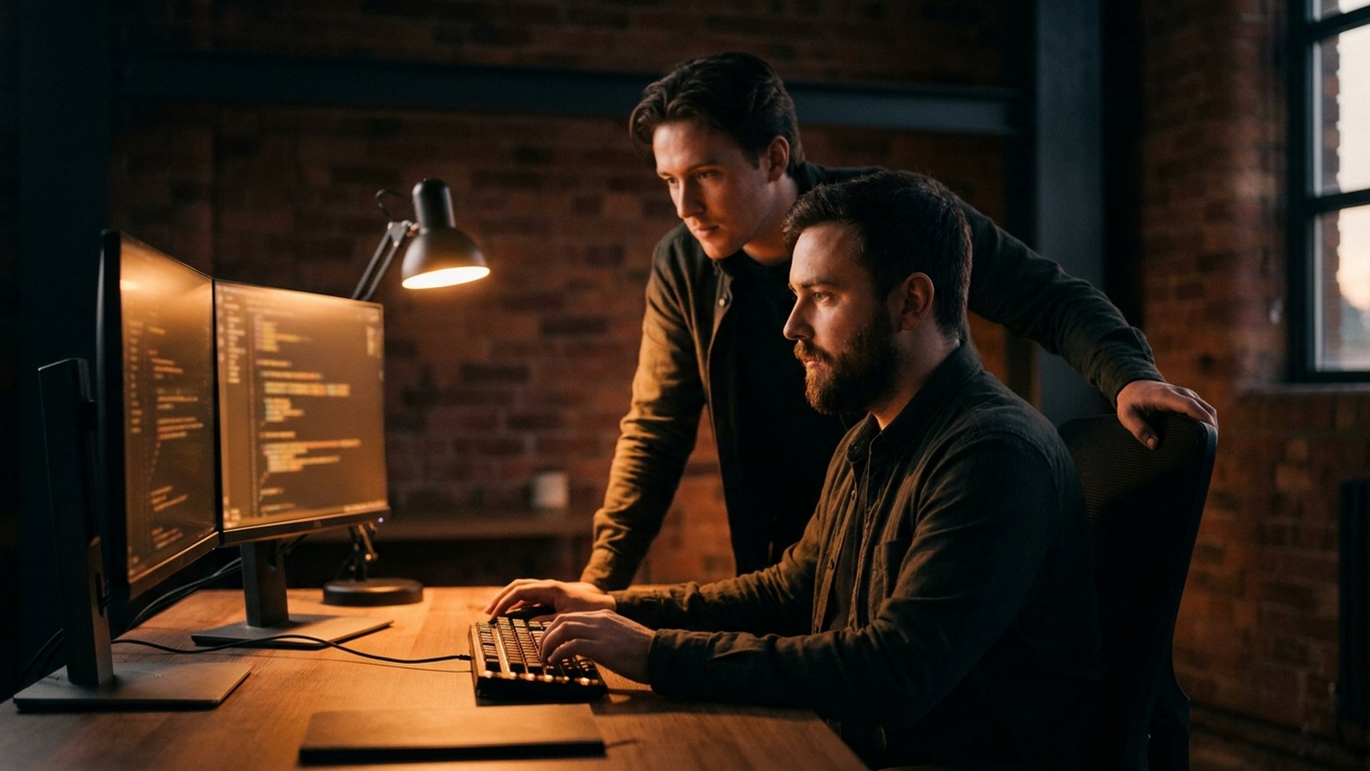 The 21 Degrees Digital team at work on a website build.